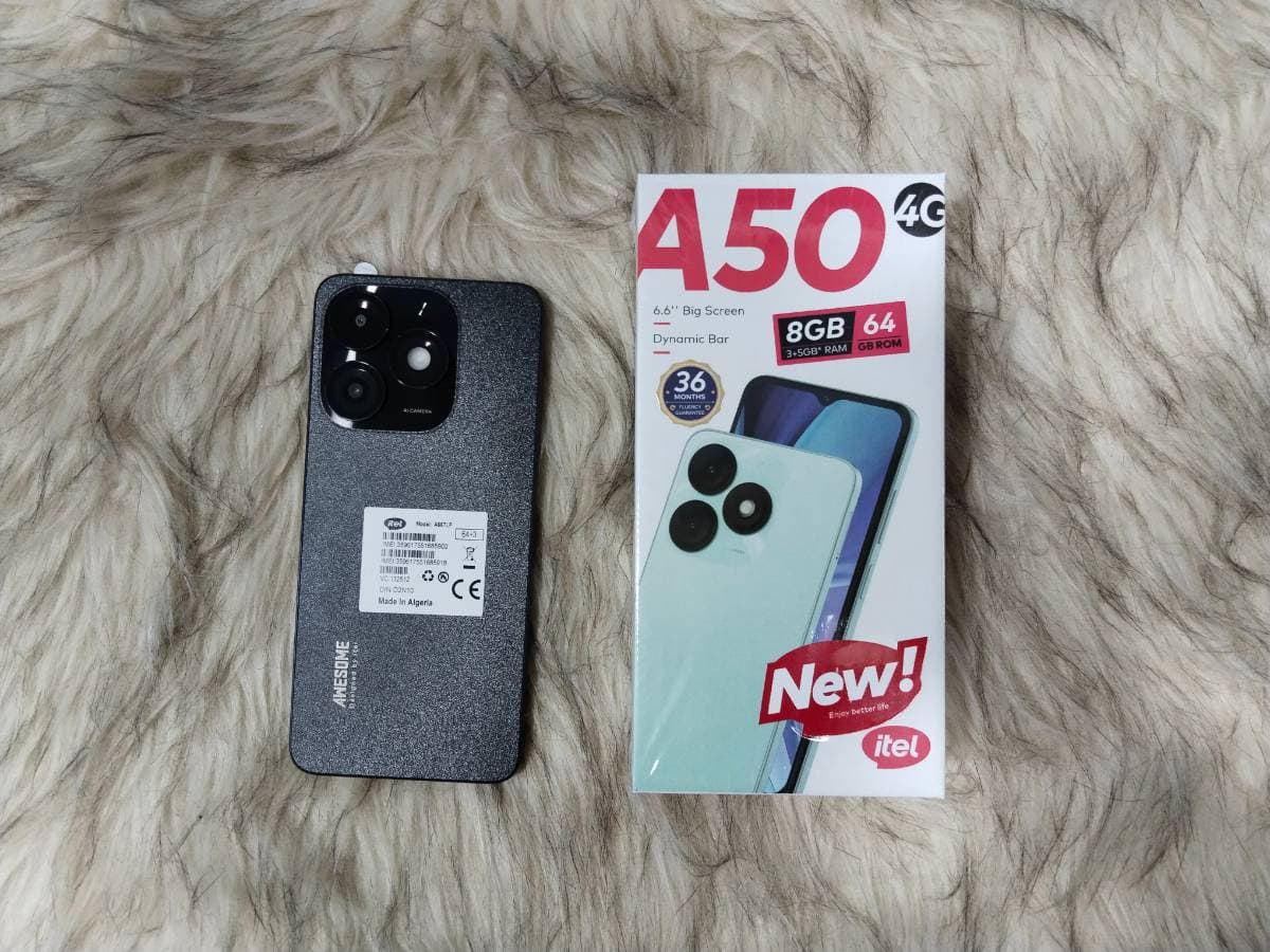 إيتيل A50 3+5-128 جيجا بايت أسود