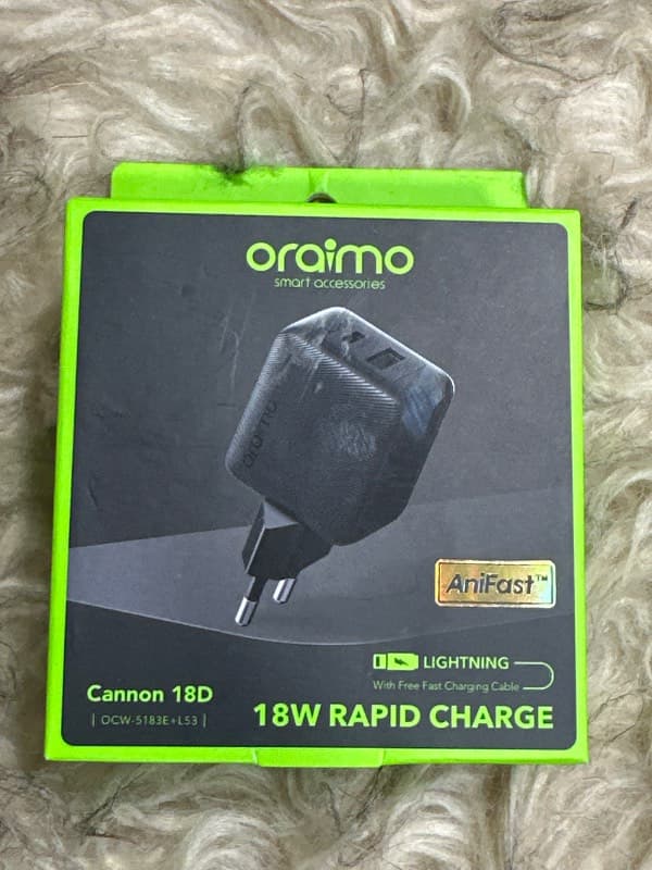 شاحن هاتف آيفون Oraimo 18W Ocw-5183E-L53 thumbnail 2