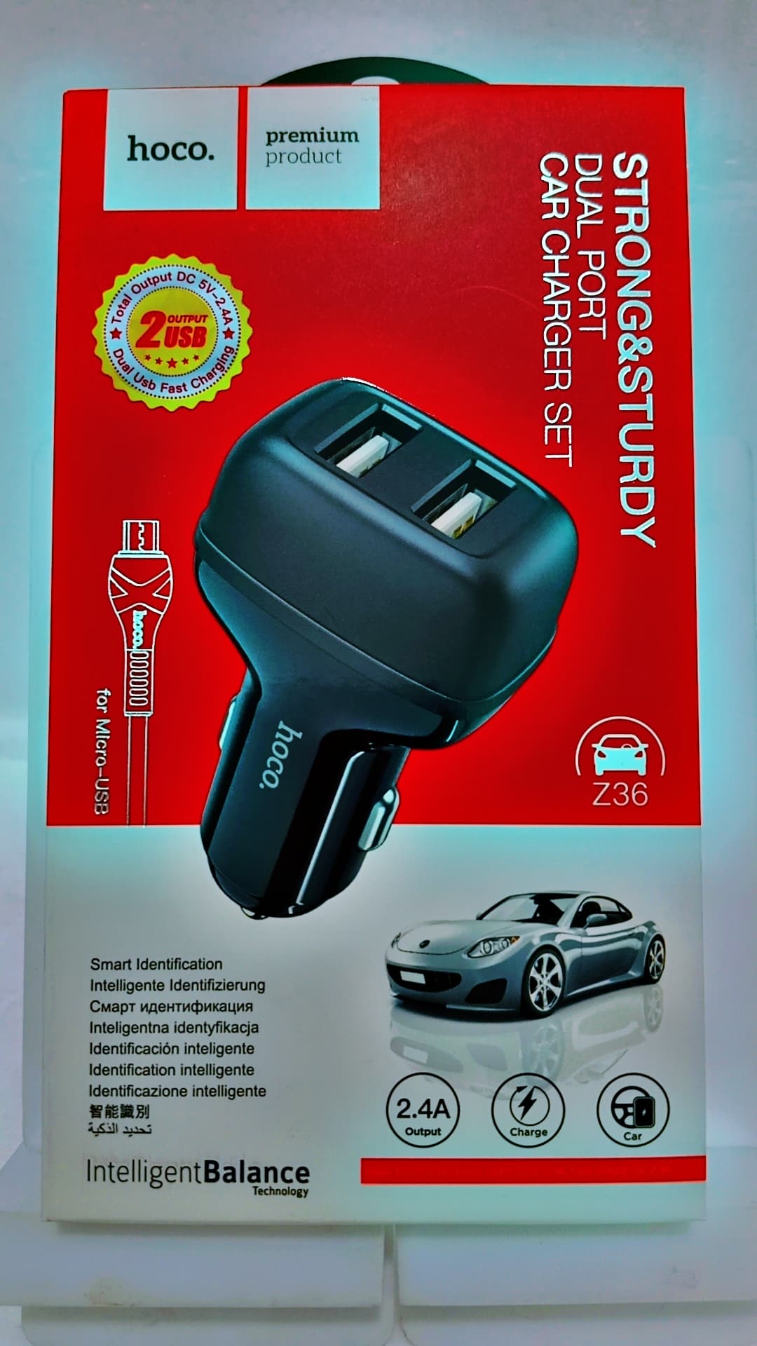 Hoco Chargeur Auto 2.4A S4 Z36